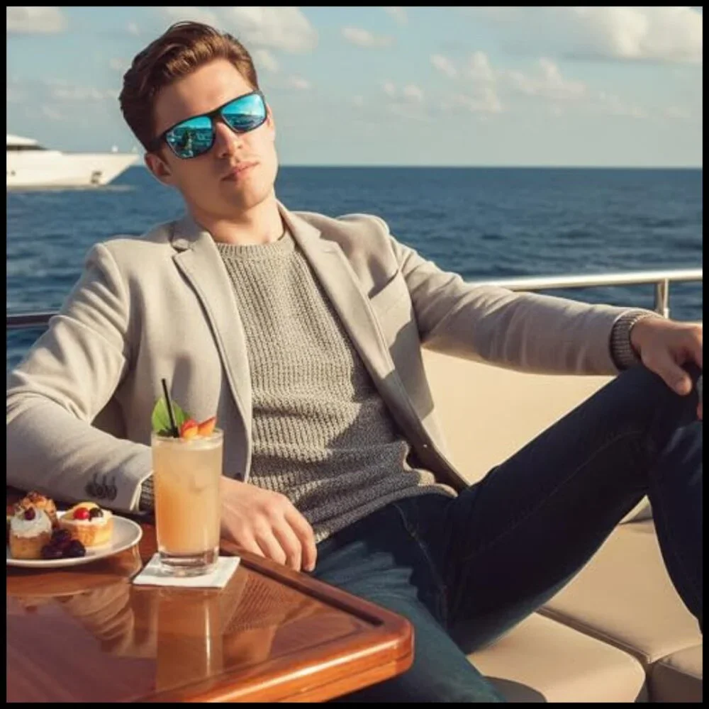 Polarized Square Sunglasses UV Protection For Driving Fishing Golf